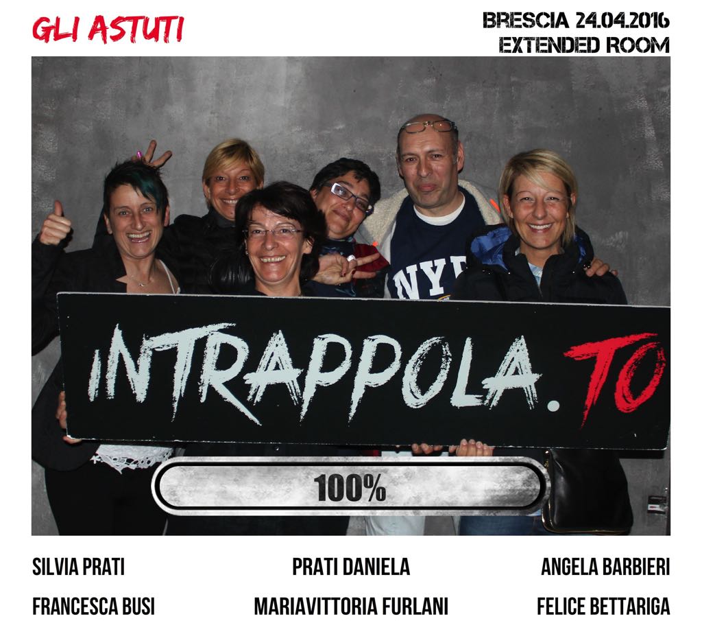 Il gruppo Gli astuti è fuggito dalla nostra escape room Extended Room
