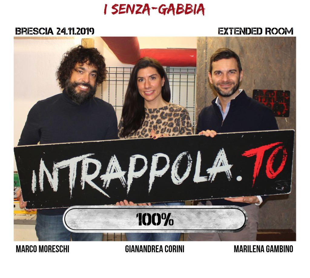 Il gruppo I SENZA-GABBIA è fuggito dalla nostra escape room Extended Room