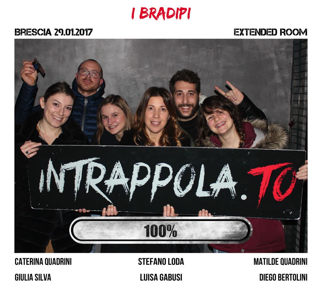 Il gruppo I bradipi è fuggito dalla nostra escape room Extended Room