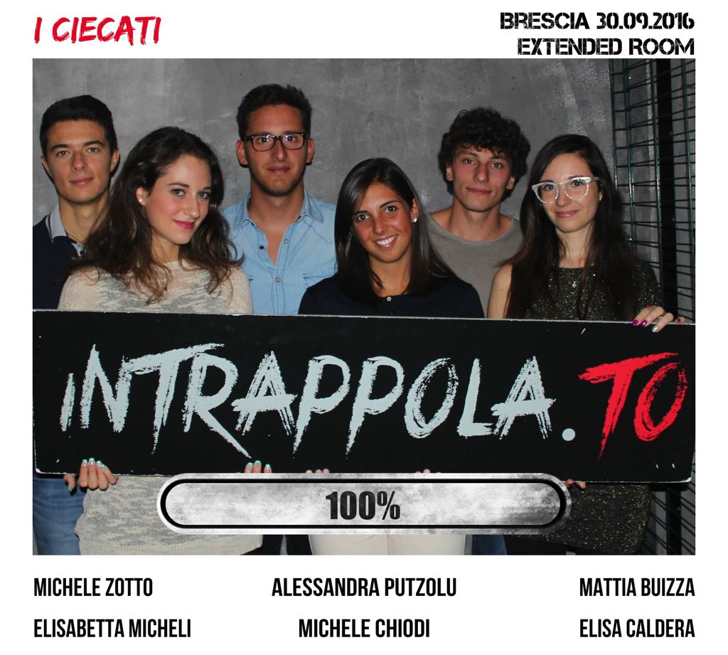 Il gruppo I ciecati è fuggito dalla nostra escape room Extended Room