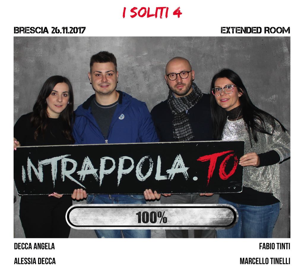 Il gruppo I soliti 4 è fuggito dalla nostra escape room Extended Room