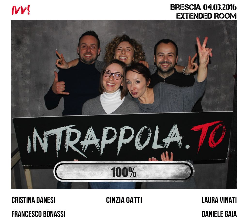Il gruppo IVV! è fuggito dalla nostra escape room Extended Room
