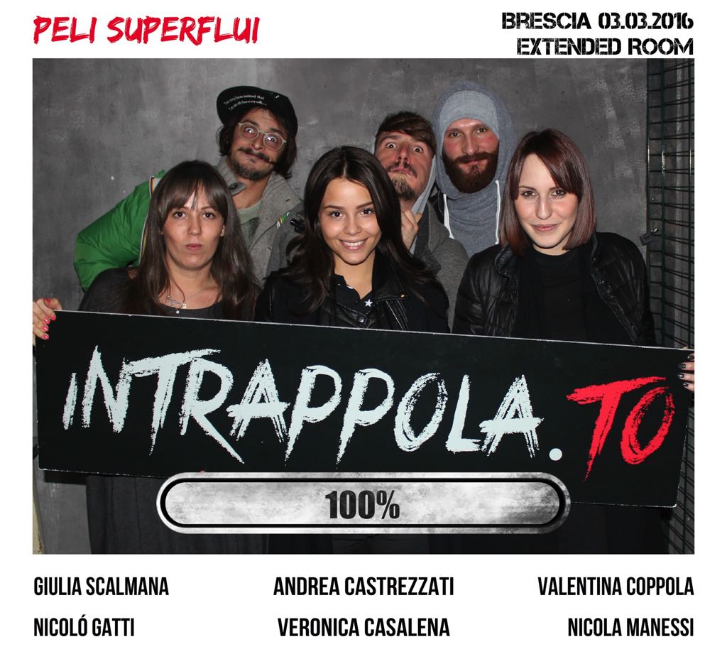 Il gruppo Peli superflui è fuggito dalla nostra escape room Extended Room