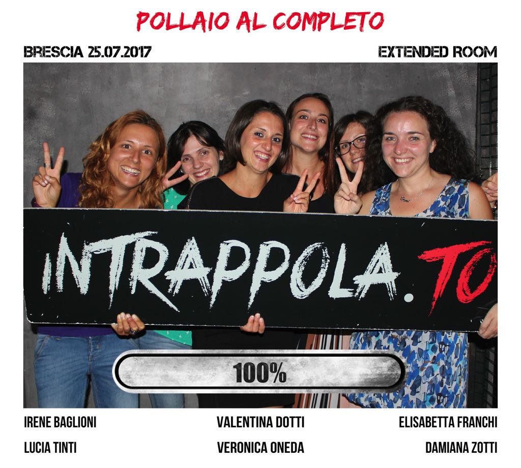 Il gruppo Pollaio al completo è fuggito dalla nostra escape room Extended Room