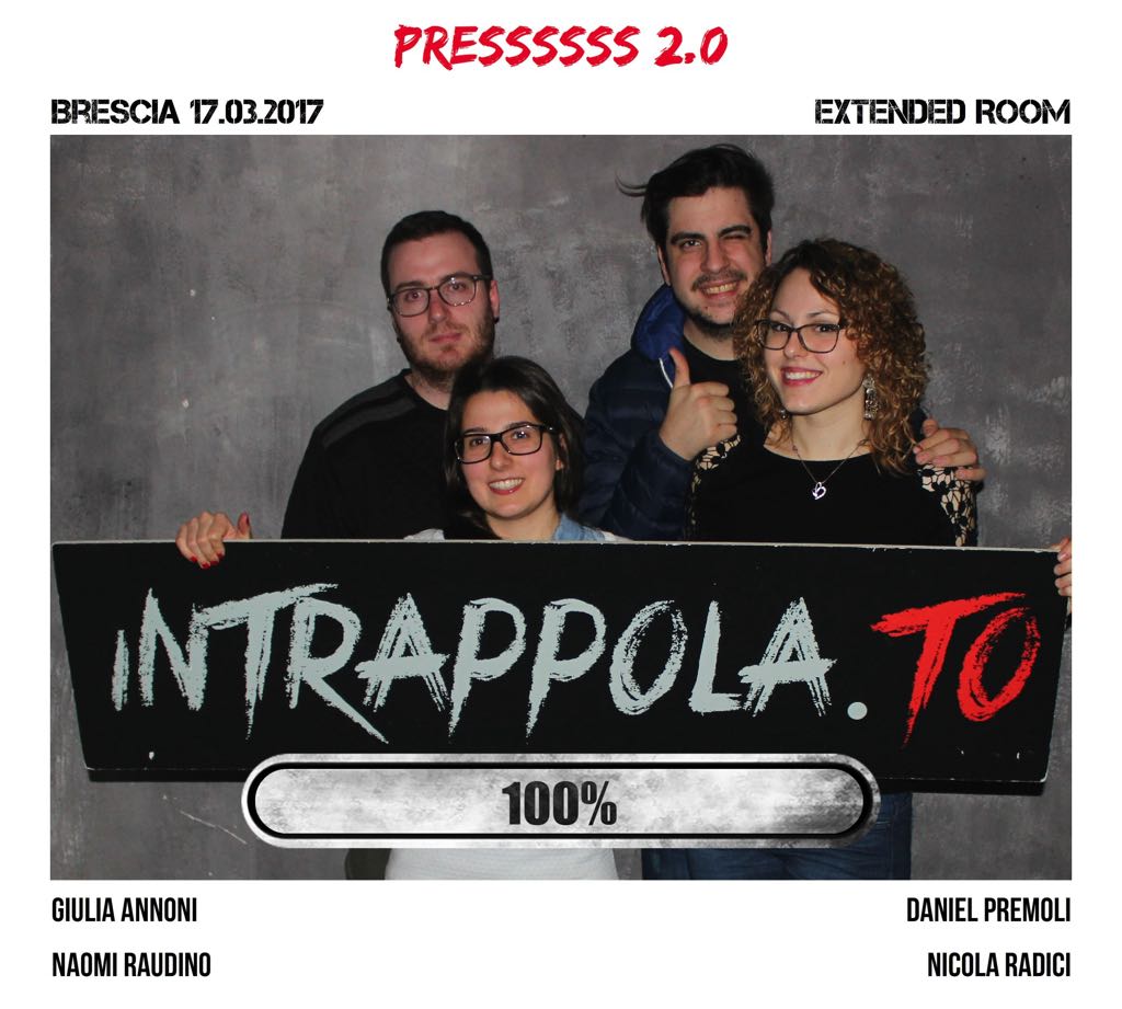 Il gruppo Pressssss 2.0 è fuggito dalla nostra escape room Extended Room