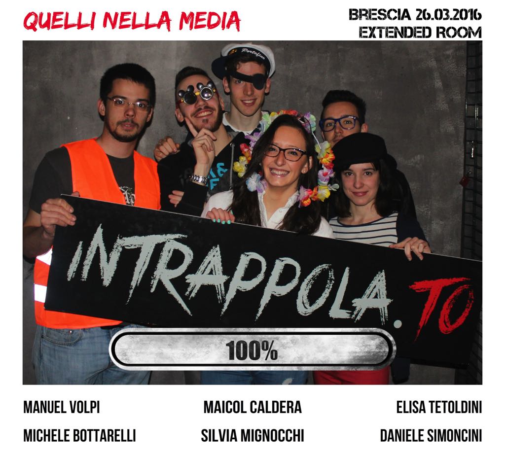 Il gruppo Quelli nella media è fuggito dalla nostra escape room Extended Room
