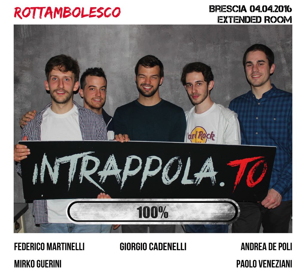 Il gruppo Rottambolesco è fuggito dalla nostra escape room Extended Room
