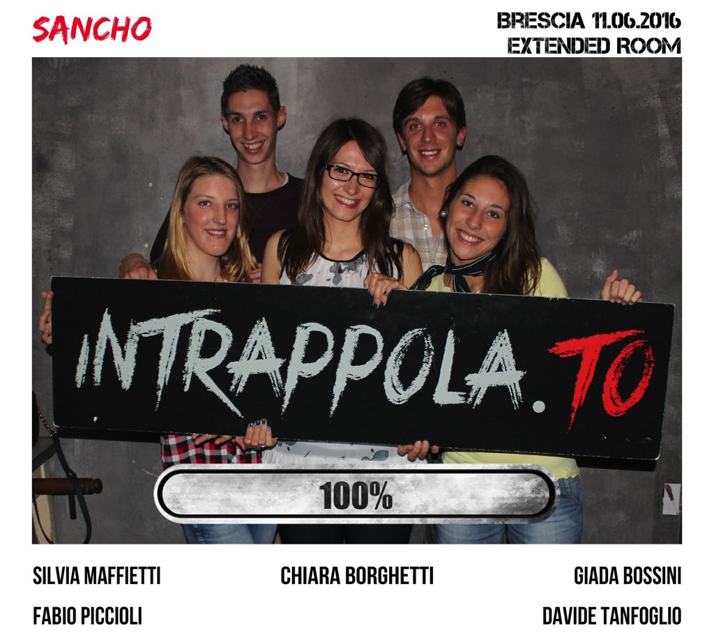 Il gruppo Sancho è fuggito dalla nostra escape room Extended Room