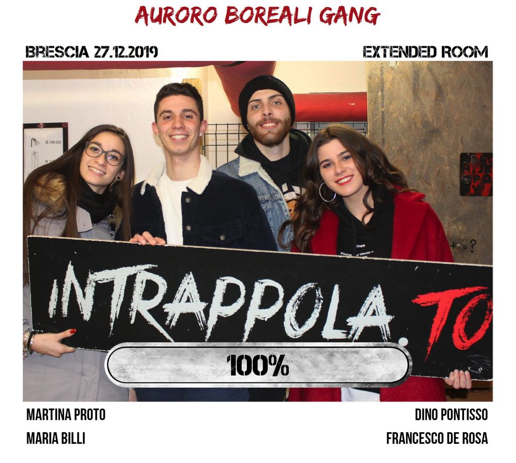 Il gruppo auroro boreali gang è fuggito dalla nostra escape room Extended Room