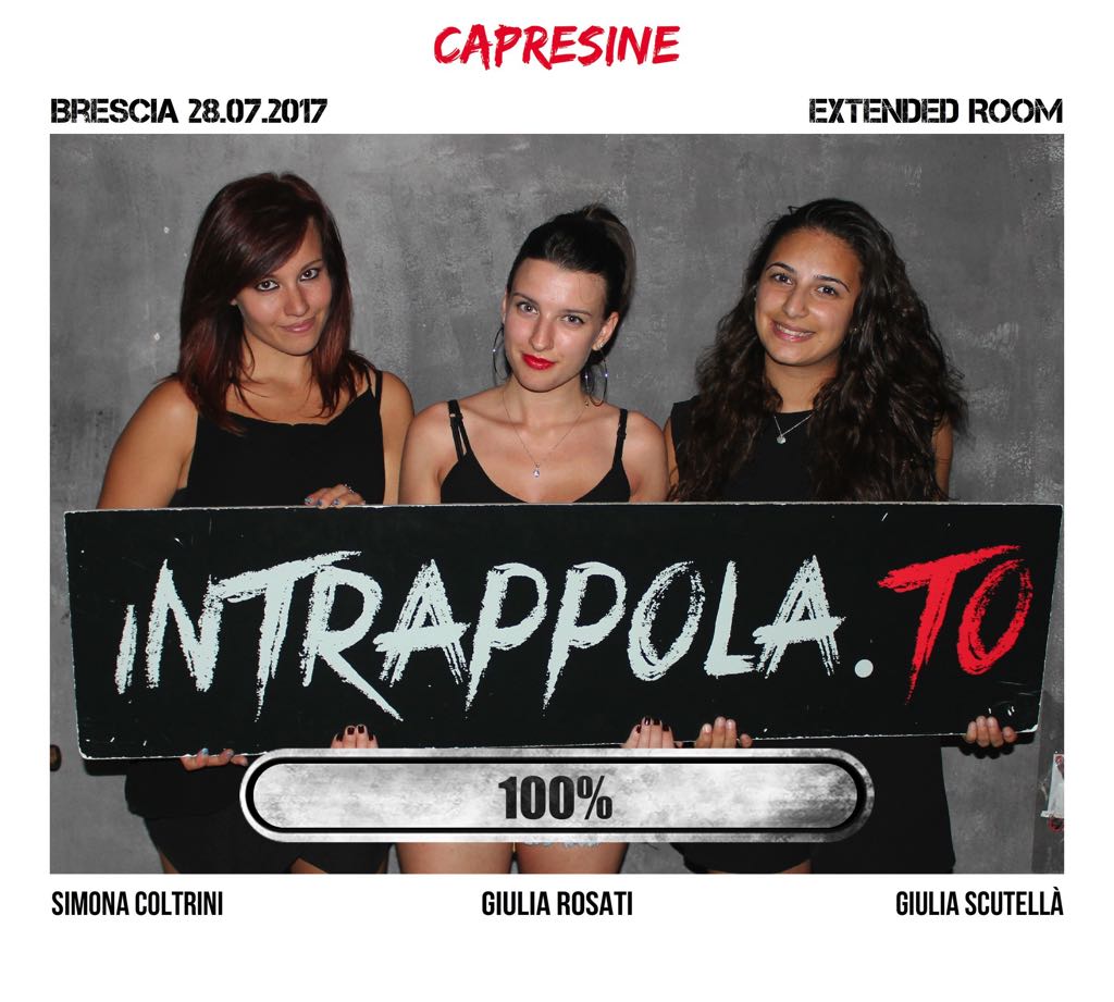 Il gruppo capresine è fuggito dalla nostra escape room Extended Room