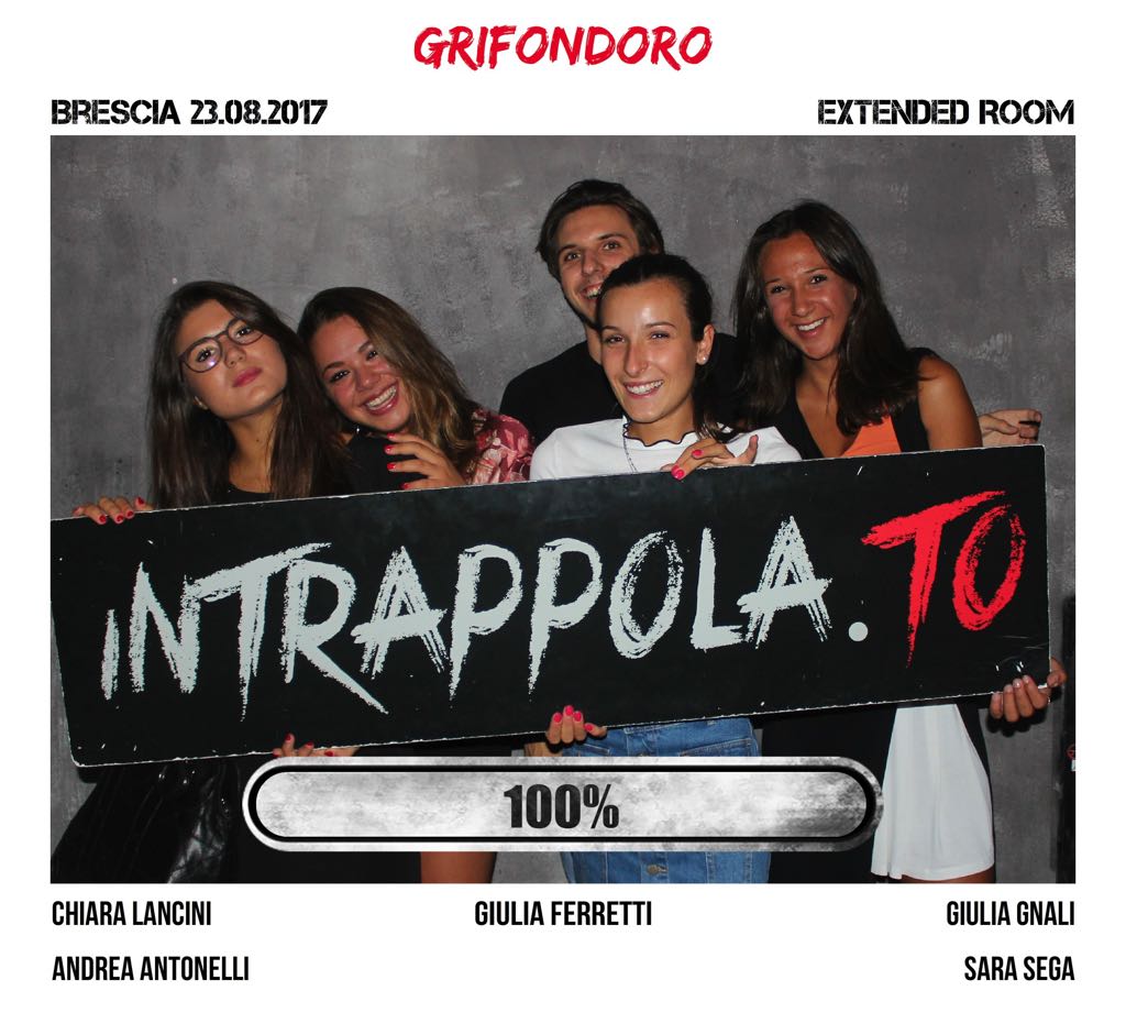 Il gruppo grifondoro è fuggito dalla nostra escape room Extended Room