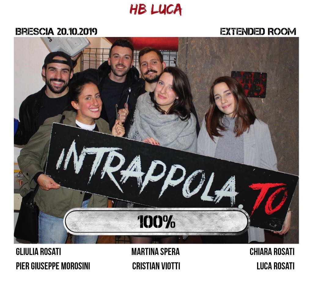 Il gruppo hb luca è fuggito dalla nostra escape room Extended Room
