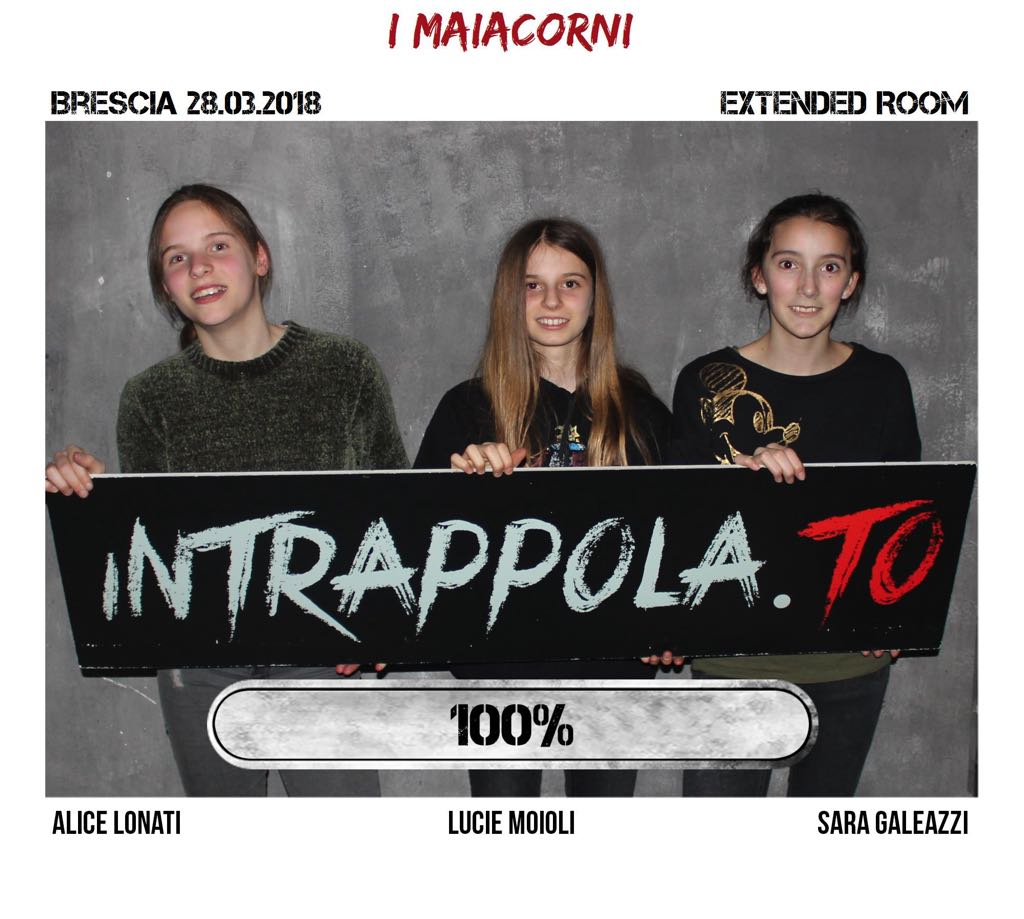 Il gruppo i maiacorni è fuggito dalla nostra escape room Extended Room
