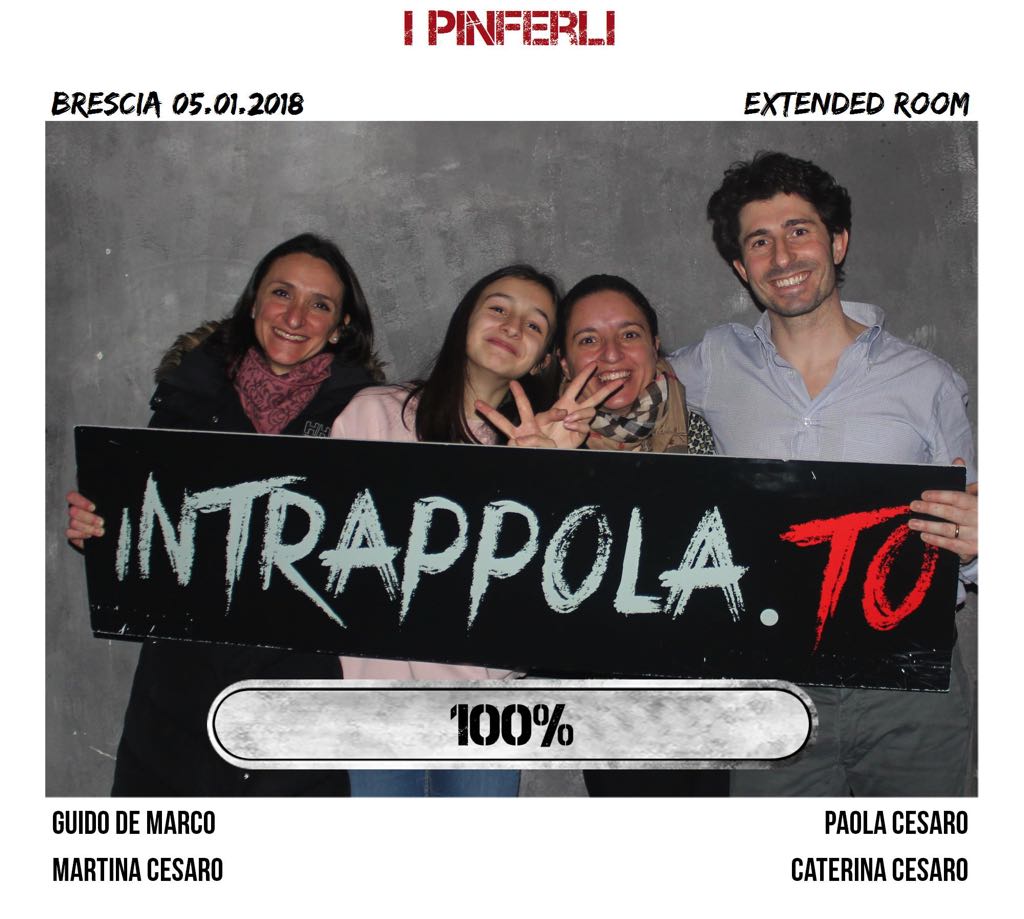 Il gruppo i pinferli è fuggito dalla nostra escape room Extended Room