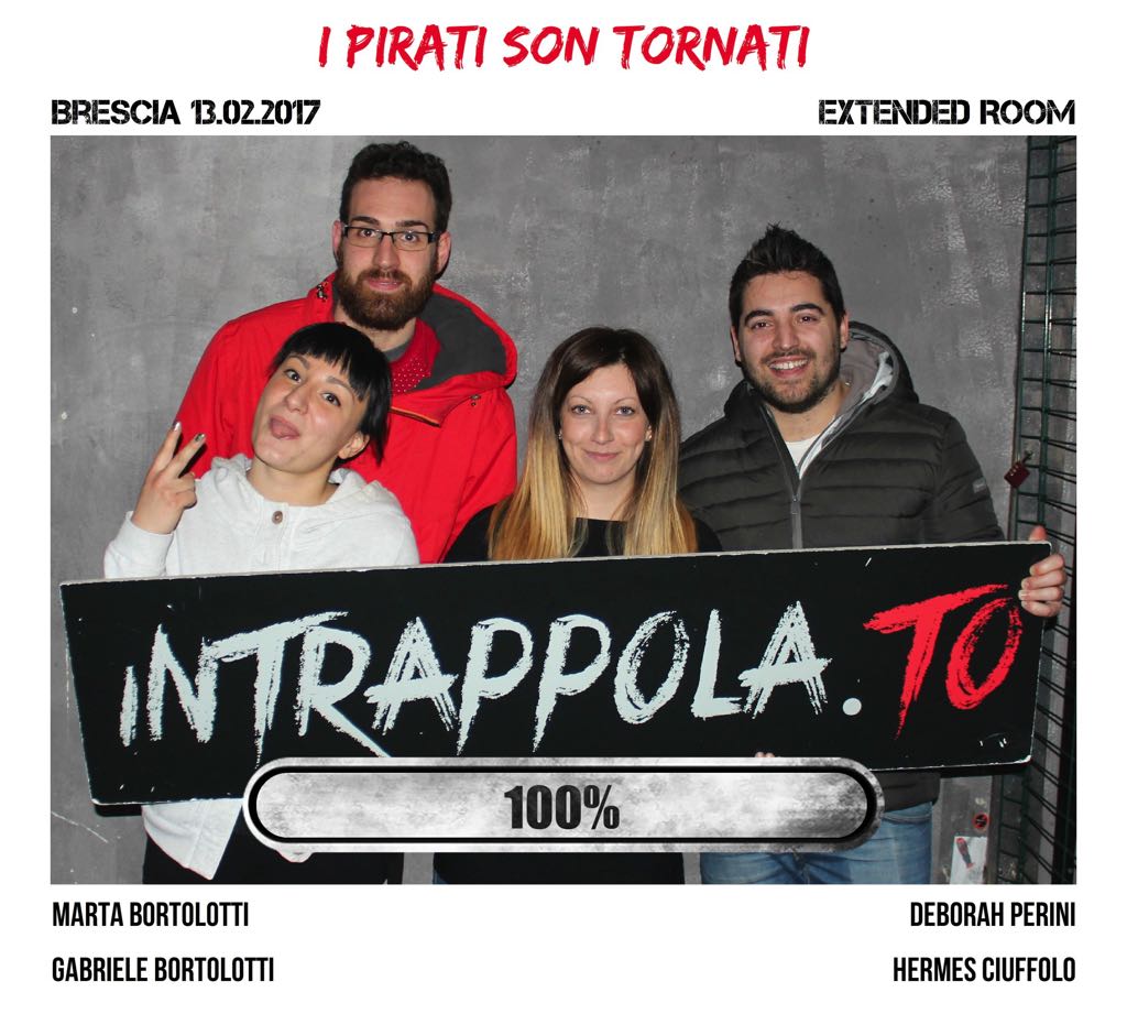 Il gruppo i pirati son tornati è fuggito dalla nostra escape room Extended Room