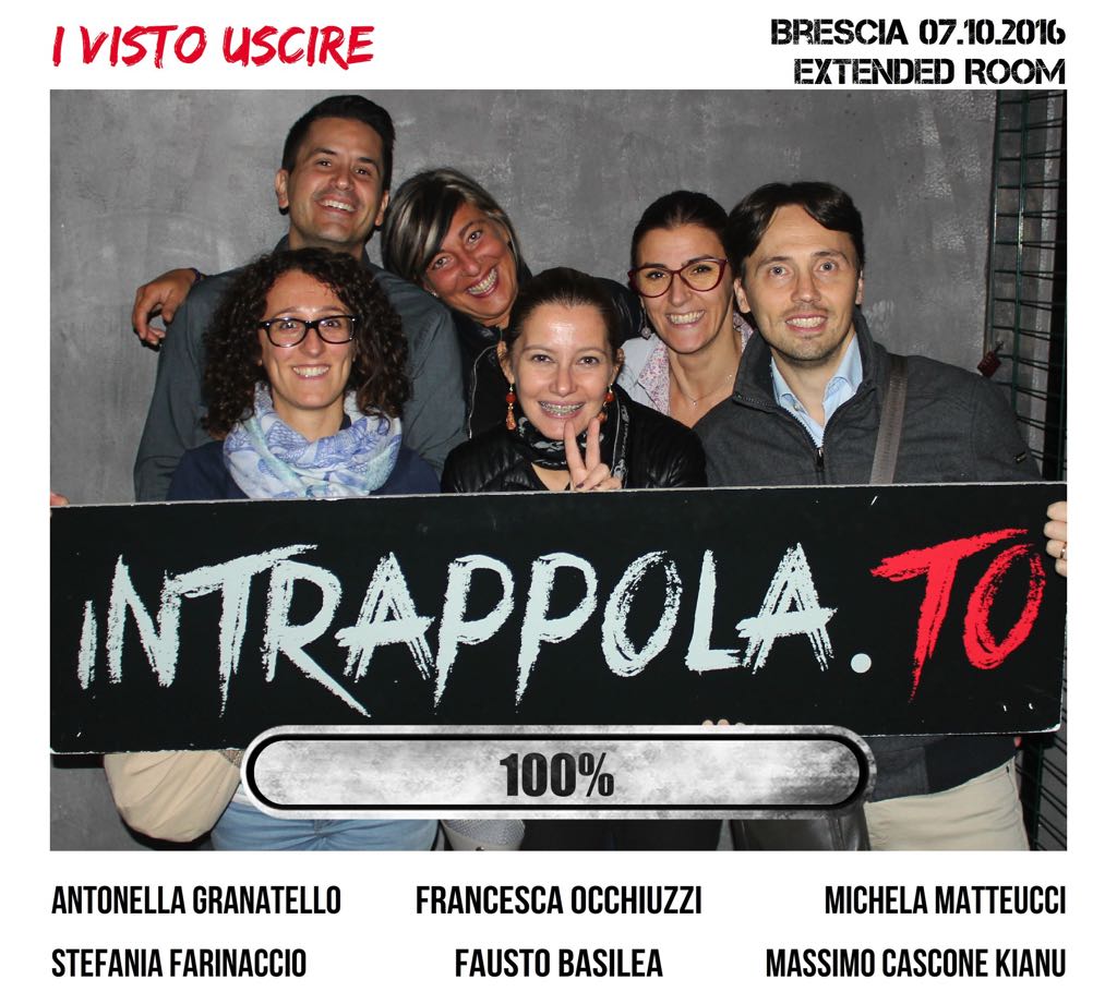 Il gruppo i visto uscire è fuggito dalla nostra escape room Extended Room