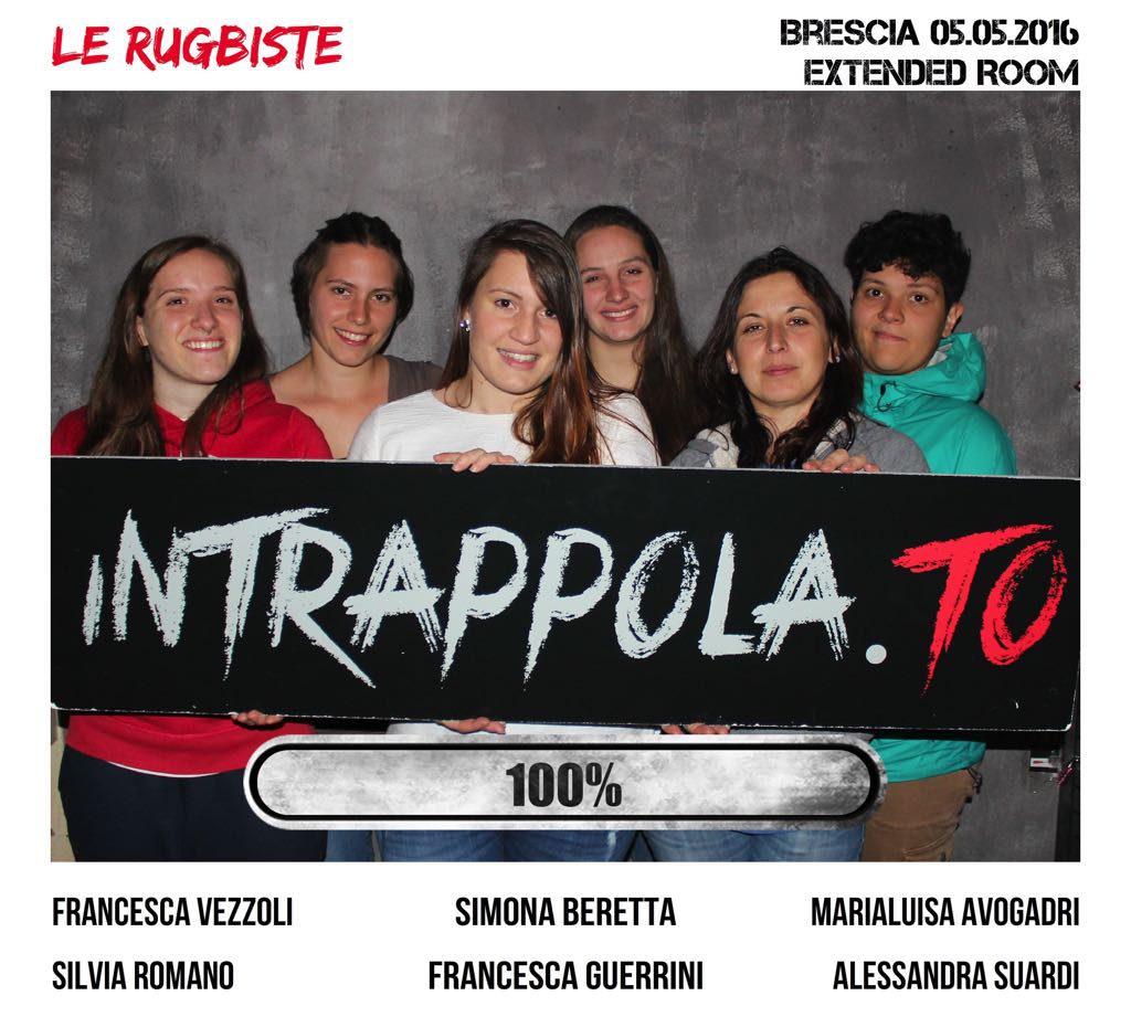 Il gruppo le rugbiste è fuggito dalla nostra escape room Extended Room