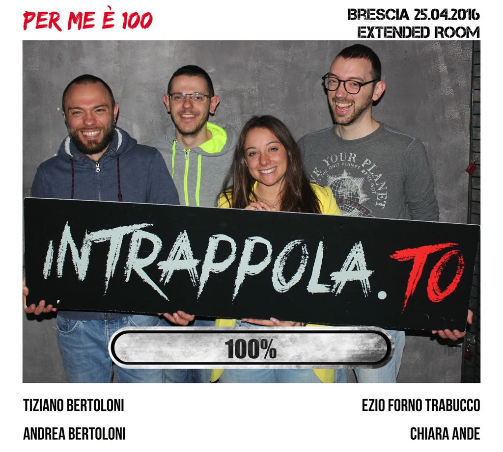 Il gruppo Tiziano è fuggito dalla nostra escape room Extended Room