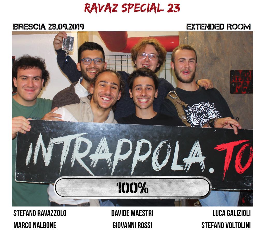Il gruppo ravaz special 23 è fuggito dalla nostra escape room Extended Room