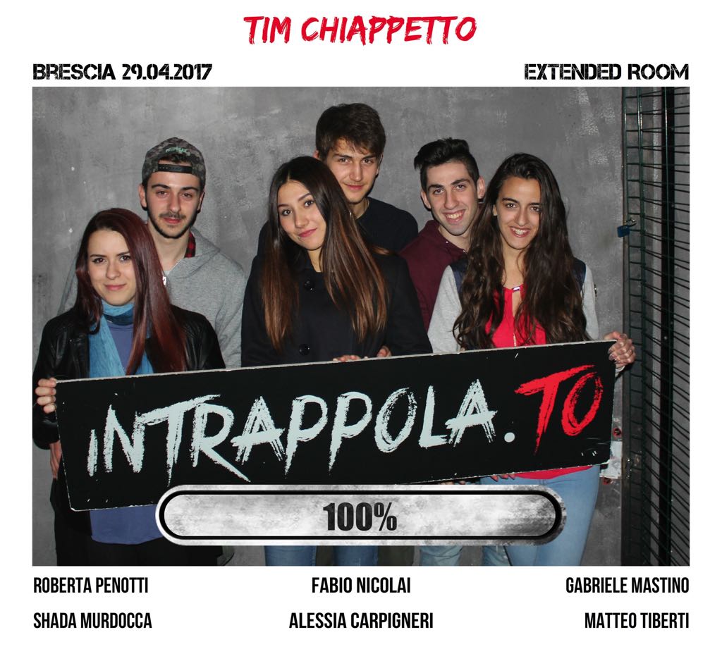Il gruppo tim chiappetto è fuggito dalla nostra escape room Extended Room