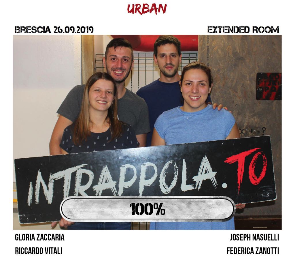 Il gruppo urban è fuggito dalla nostra escape room Extended Room