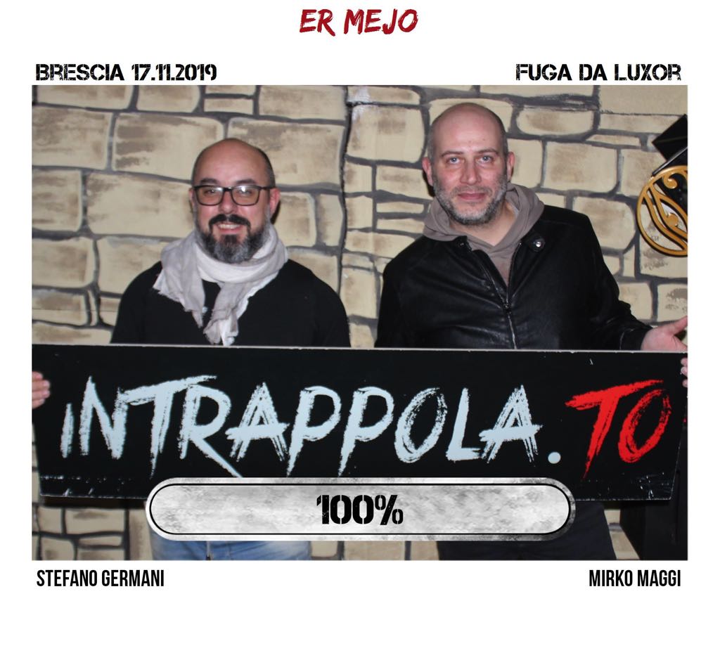 Il gruppo er mejo è fuggito dalla nostra escape room Fuga da Luxor