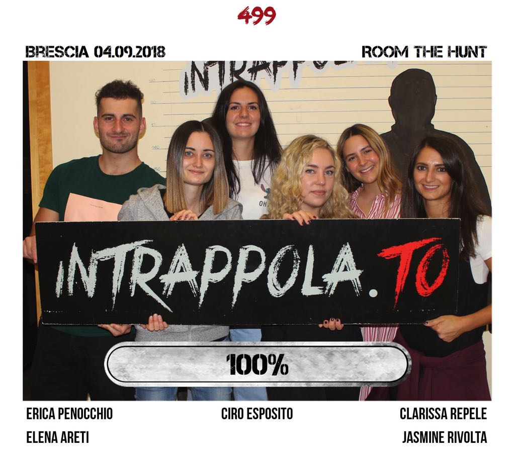 Il gruppo 499 è fuggito dalla nostra escape room Room The Hunt