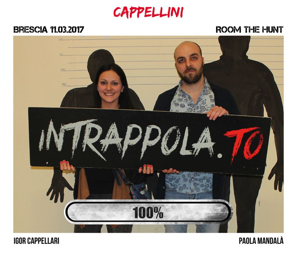 Il gruppo Cappellini è fuggito dalla nostra escape room Room The Hunt