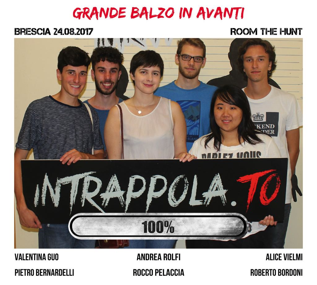 Il gruppo Grande balzo in avanti è fuggito dalla nostra escape room Room The Hunt