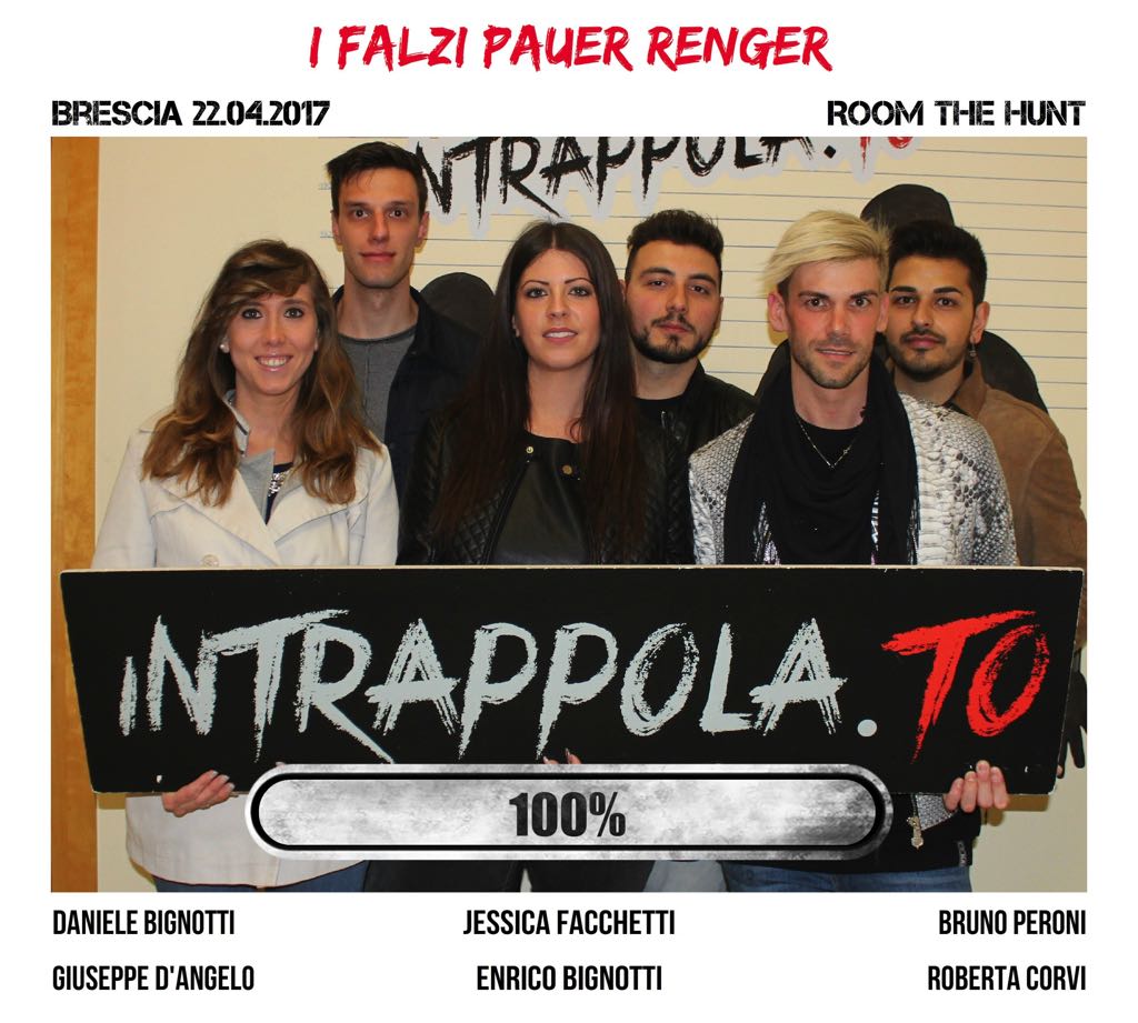 Il gruppo I falzi pauer renger è fuggito dalla nostra escape room Room The Hunt