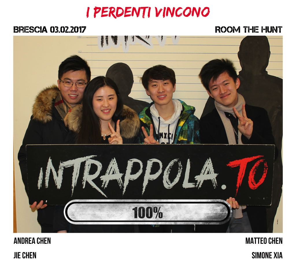 Il gruppo I perdenti vincono è fuggito dalla nostra escape room Room The Hunt