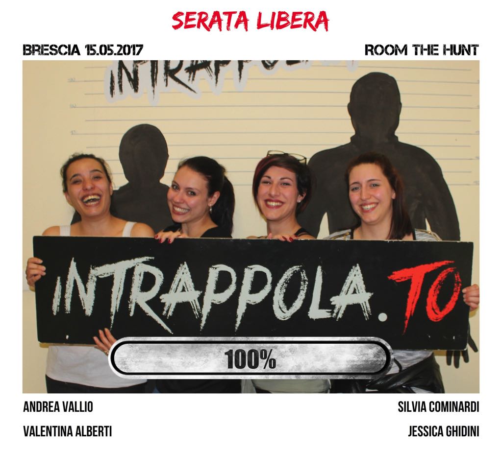 Il gruppo Serata libera è fuggito dalla nostra escape room Room The Hunt