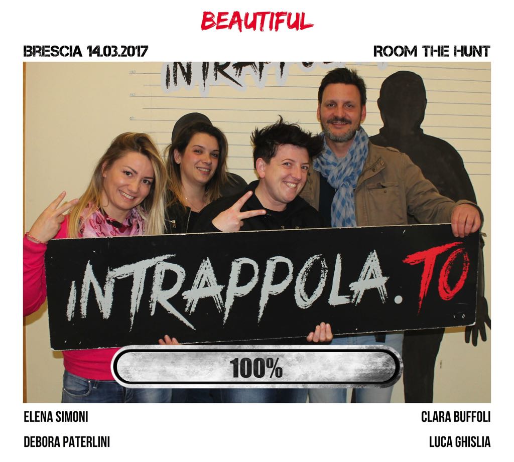 Il gruppo beautiful è fuggito dalla nostra escape room Room The Hunt