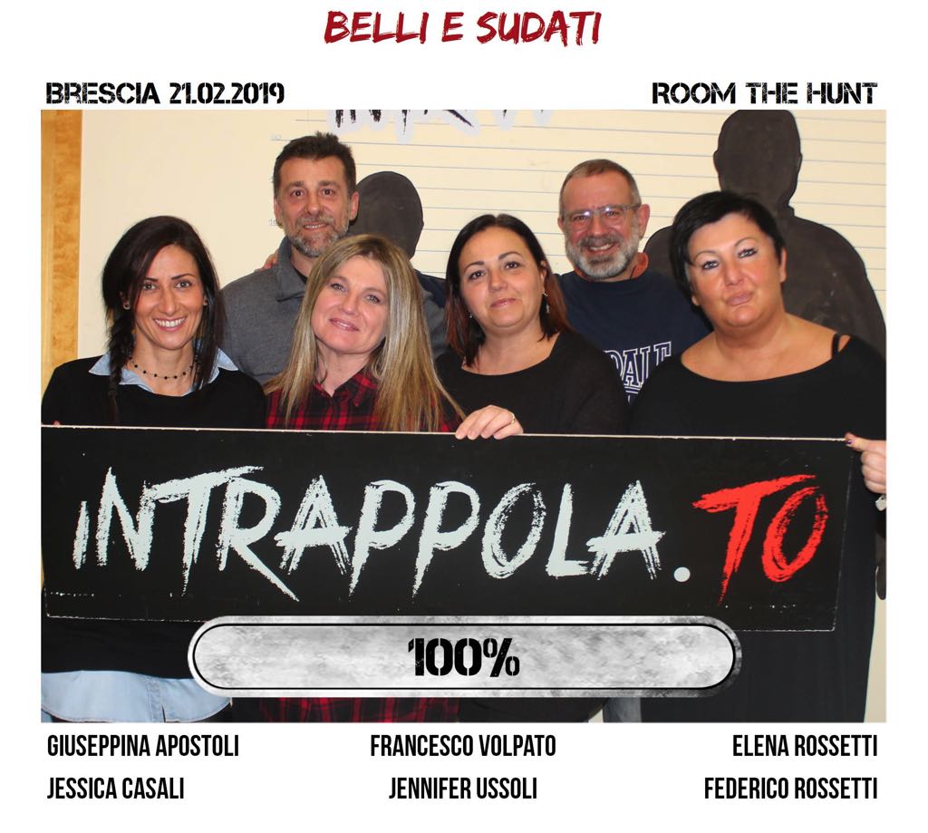 Il gruppo belli e sudati è fuggito dalla nostra escape room Room The Hunt