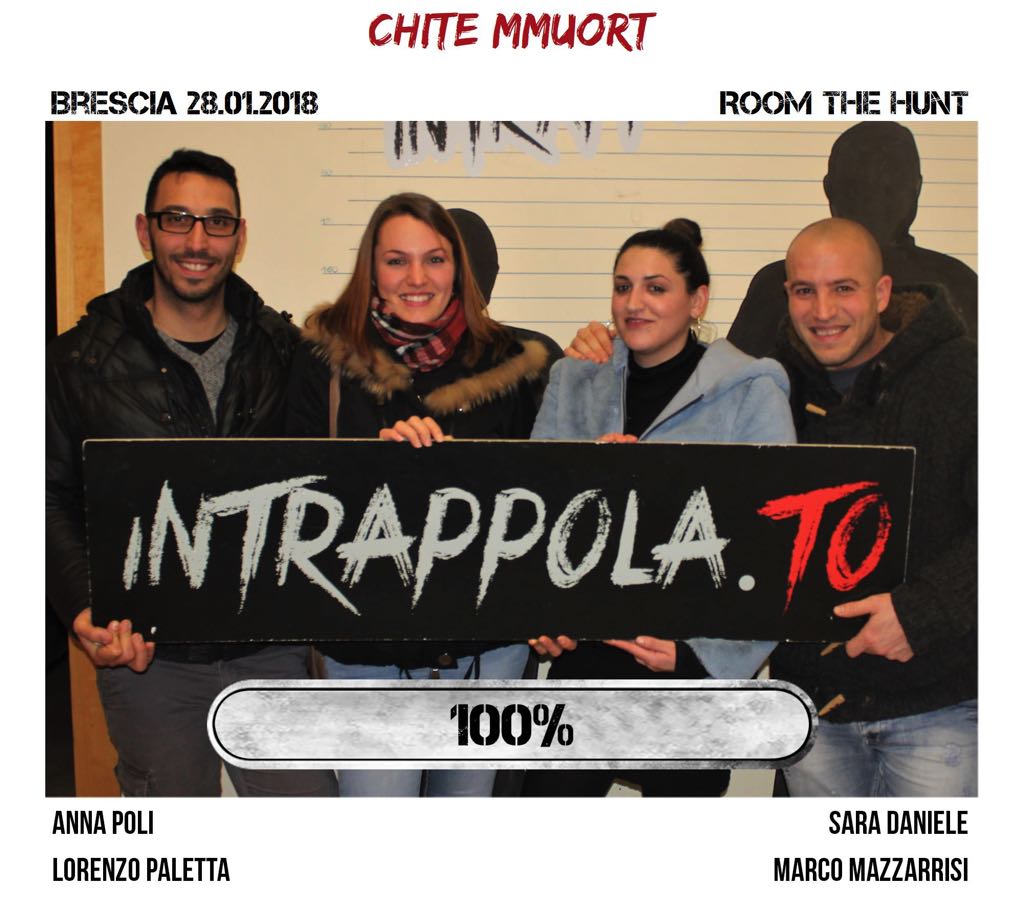 Il gruppo chite mmuort è fuggito dalla nostra escape room Room The Hunt