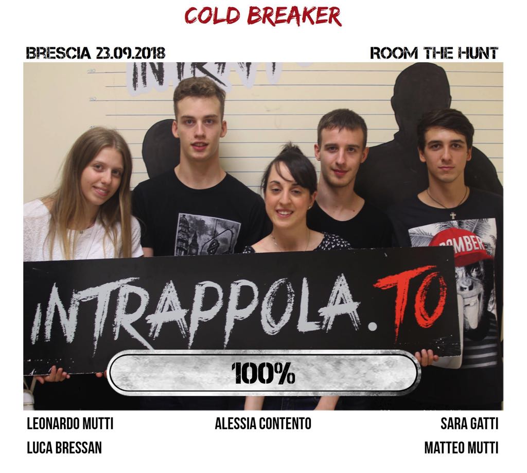 Il gruppo cold breaker è fuggito dalla nostra escape room Room The Hunt