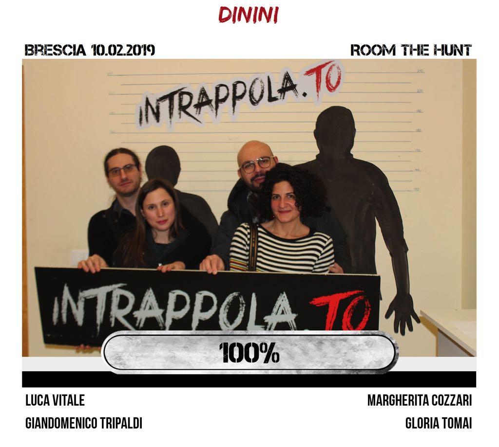 Il gruppo dinini è fuggito dalla nostra escape room Room The Hunt