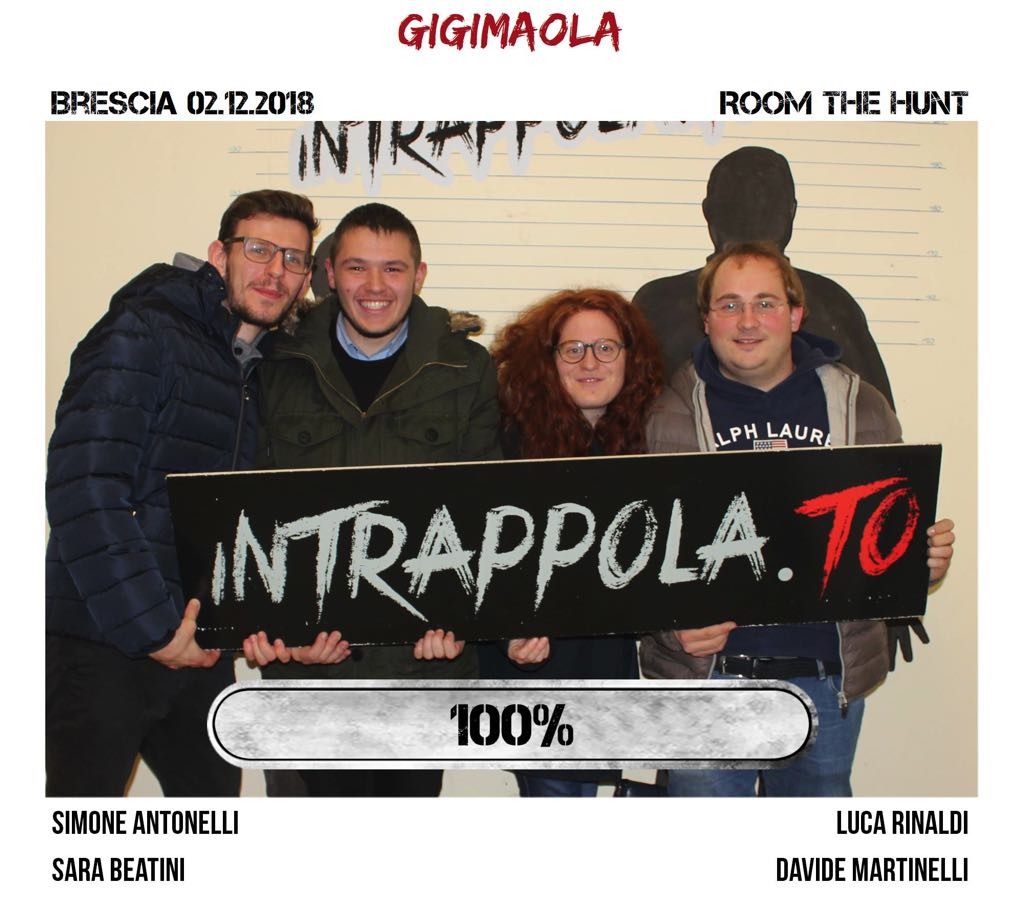 Il gruppo gigimaola è fuggito dalla nostra escape room Room The Hunt