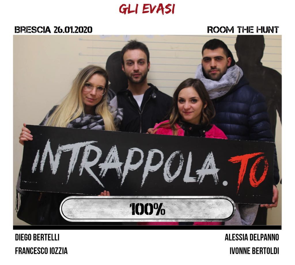 Il gruppo gli evasi è fuggito dalla nostra escape room Room The Hunt
