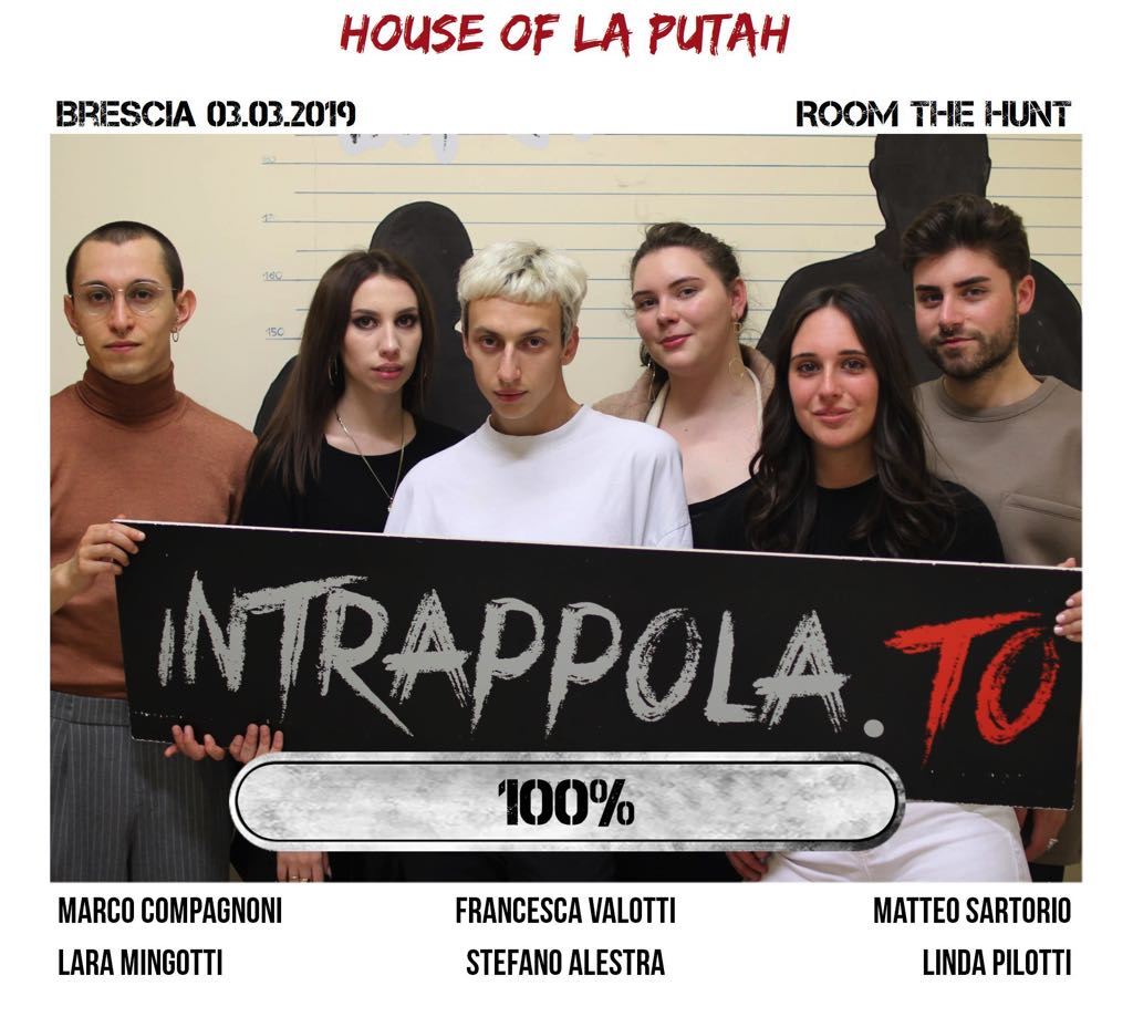 Il gruppo house of la putah è fuggito dalla nostra escape room Room The Hunt