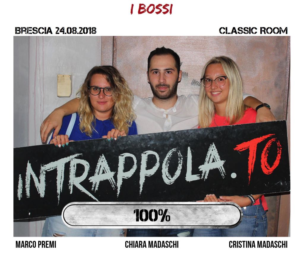 Il gruppo i bossi è fuggito dalla nostra escape room Classic Room