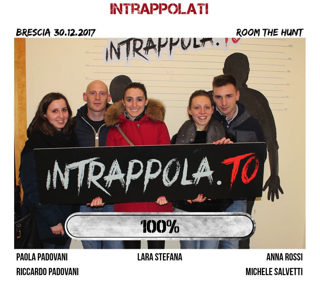 Il gruppo intrappolati è fuggito dalla nostra escape room Room The Hunt