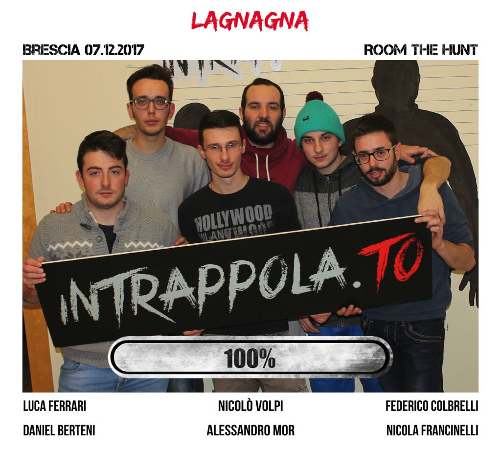 Il gruppo lagnagna è fuggito dalla nostra escape room Room The Hunt