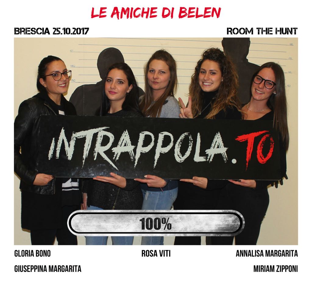 Il gruppo le amiche di belen è fuggito dalla nostra escape room Room The Hunt
