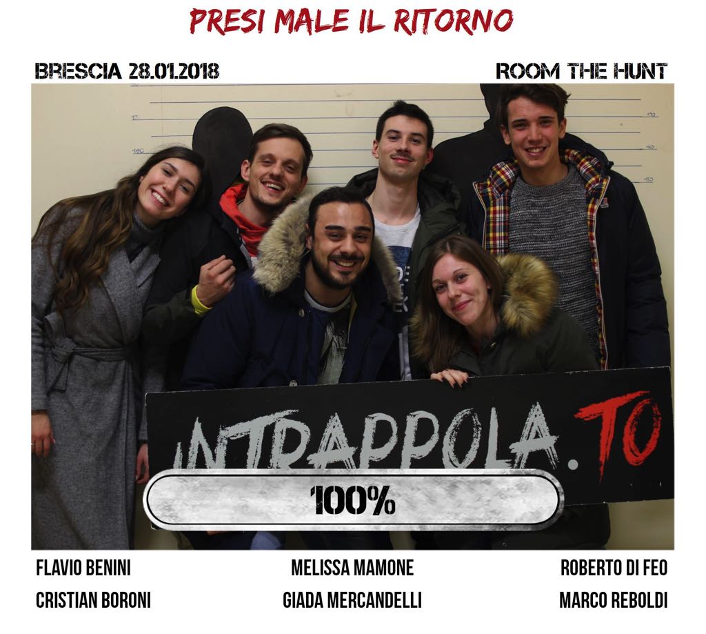 Il gruppo presi male il ritorno è fuggito dalla nostra escape room Room The Hunt