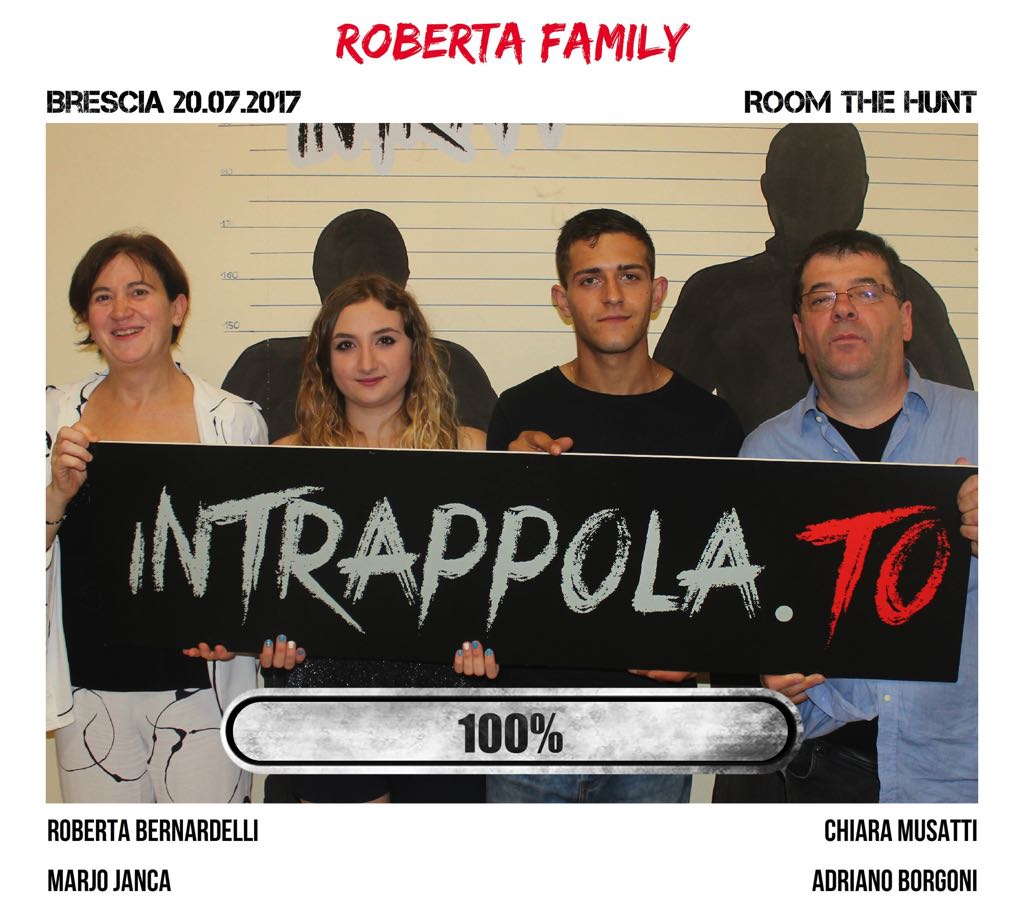 Il gruppo roberta family è fuggito dalla nostra escape room Room The Hunt