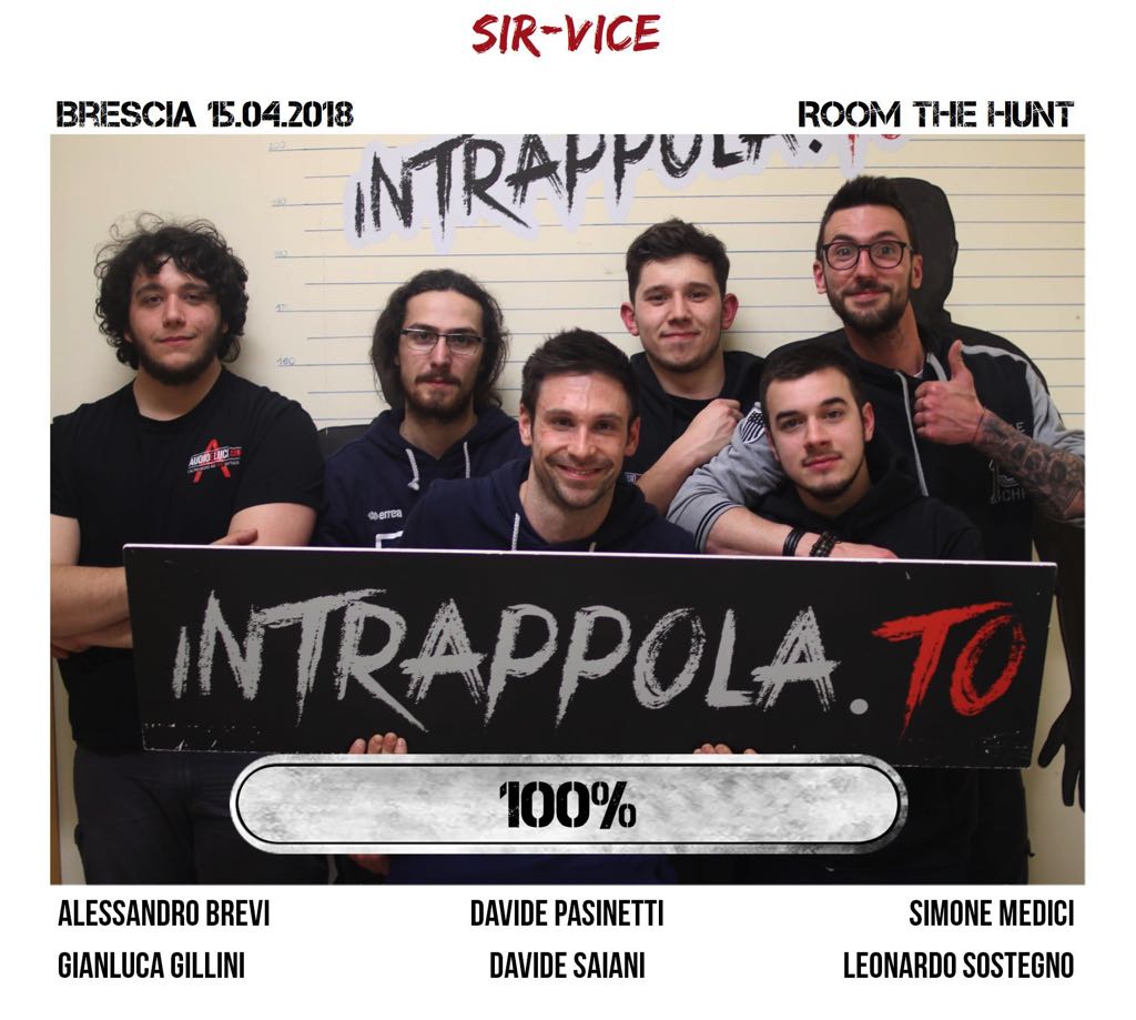 Il gruppo sir-vice è fuggito dalla nostra escape room Room The Hunt