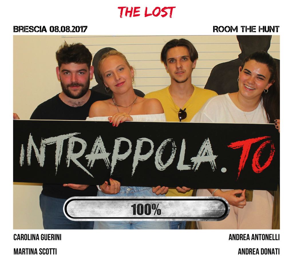 Il gruppo the lost è fuggito dalla nostra escape room Room The Hunt