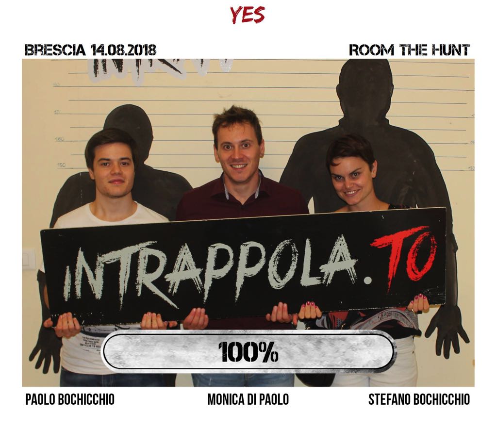 Il gruppo yes è fuggito dalla nostra escape room Room The Hunt