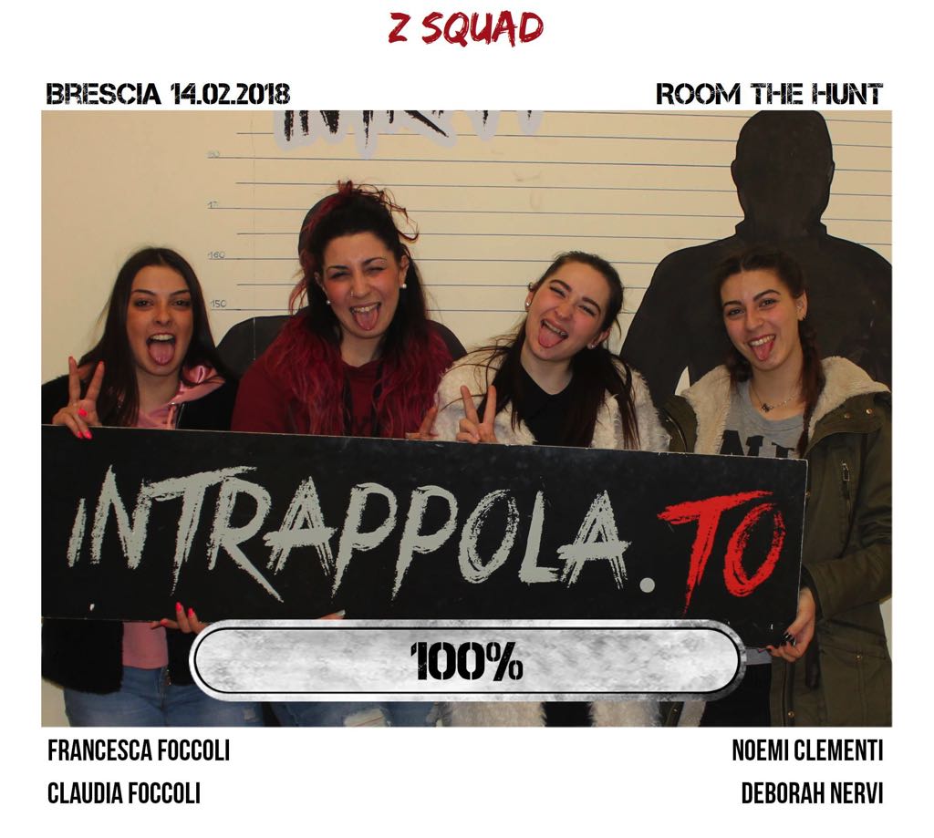 Il gruppo z squad è fuggito dalla nostra escape room Room The Hunt